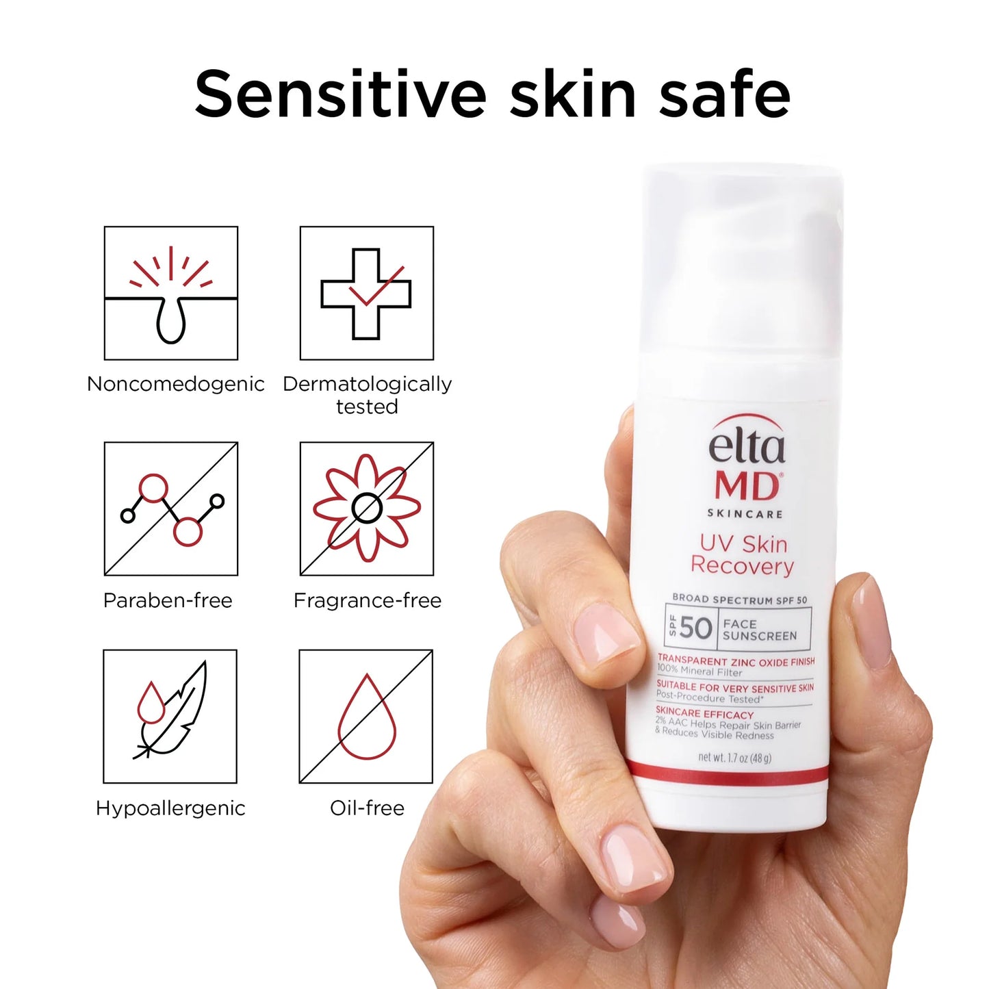 EltaMD UV Skin Recovery Broad Spectrum SPF 50 Face Sunscreen